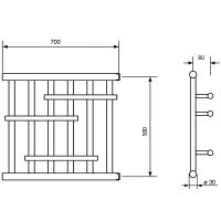 Товар: Водяной полотенцесушитель Ника Econ ПМ-6 50/70 Хром - фото 2 Водяной полотенцесушитель Ника Econ ПМ-6 50/70 Хром — фото 2, Водяные полотенцесушители