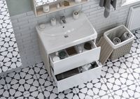 Тумба под раковину Aquaton Сканди 70 1A251801SDB20 подвесная Белый Дуб верона — фото 6, Тумбы под раковину