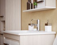 Товар: Тумба под раковину Corozo Лорена 75 SD-00000356 Лайн Белая - фото 3 Тумба под раковину Corozo Лорена 75 SD-00000356 Лайн Белая — фото 3, Мебель для ванной