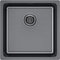 Кухонная мойка Paulmark Yuni 44 Uni YU44-GM Вороненная сталь — фото 1, Кухонные мойки