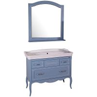 Комплект мебели для ванной ASB-Woodline Модерн 105 Рошфор с Белой патиной — фото 1, Мебель для ванной