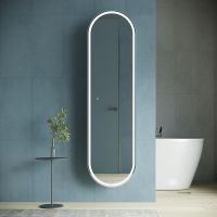 Шкаф пенал Creto Berry 45 18-4501600WH с подсветкой Белый — фото 4, Пеналы для ванной комнаты