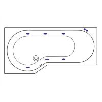 Товар: Акриловая ванна Excellent Be Spot 160x80 L WAEX.BSL16.SOFT.CR с гидромассажем - фото 5 Акриловая ванна Excellent Be Spot 160x80 L WAEX.BSL16.SOFT.CR с гидромассажем — фото 5, Ванны