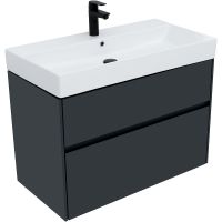 Товар: Тумба под раковину Aquanet Бруклин 85 310142 подвесная Антрацит матовый - фото 4 Тумба под раковину Aquanet Бруклин 85 310142 подвесная Антрацит матовый — фото 4, Мебель для ванной