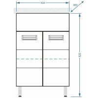 Тумба под раковину Stella Polar Фиора 55 SP-00000212 Белая — фото 3, Мебель для ванной