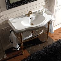 Консоль под раковину Kerasan Retro 100 730093 Бронза — фото 4, Мебель для ванной