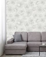 Обои Solo Fluid E105001 Винил на флизелине (1,06*10) Серый/Белый/Бежевый, Цветы — фото 3, Обои для стен