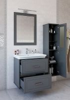 Тумба под раковину Sanflor Модена 75 С03221 подвесная Серая — фото 4, Тумбы под раковину