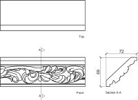 Карниз гибкий Европласт 1.50.189 2000x72x69 мм — фото 3, Карнизы