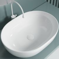 Раковина-чаша Esbano Coral-N 49 ESRNCORANW Белая глянцевая — фото 2, Раковины накладные