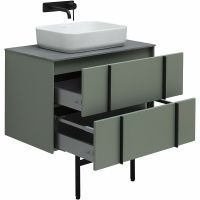 Тумба под раковину Allen Brau Reality 80 1.32005.CGM подвесная Олива матовая — фото 25, Мебель для ванной