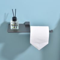 Держатель туалетной бумаги Raglo R301.03.09 с полкой Графит — фото 7, Держатели туалетной бумаги