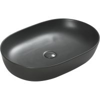 Раковина-чаша SantiLine 60 SL-1017DG Темно-серая матовая — фото 1, Раковины накладные