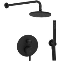 Душевая система Ideal Standard Ceraline  BD192XG Черная матовая — фото 1, Встраиваемые душевые комплекты