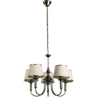 Люстра Artelamp Alice A3579LM-5AB Кремовая Античная бронза — фото 1, Люстры