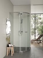 Душевой уголок Agger A01-100TCR/G 100x100 профиль Хром стекло прозрачное — фото 4, Душевые уголки четверть круга