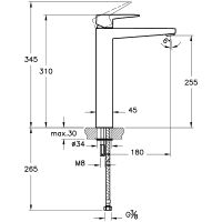 Смеситель для раковины Vitra Root Square A42733EXP Хром — фото 2, Смесители для раковины