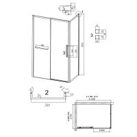 Душевой уголок Grossman Style 130х70 120.K33.05.1370.10.00 профиль Хром стекло прозрачное — фото 11, Прямоугольные душевые уголки