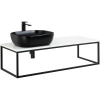 Товар: Консоль под раковину BelBagno Etna-Kraft 120 EK-120-ST подвесная Черная матовая - фото 2 Консоль под раковину BelBagno Etna-Kraft 120 EK-120-ST подвесная Черная матовая — фото 2, Мебель для ванной