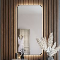 Зеркало Bond Loft 60x120 M35ZE-60120 с подсветкой Черное глянцевое с бесконтактным выключателем — фото 3, Зеркала в ванную комнату