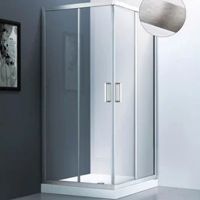 Душевой уголок Veconi Rovigo RV-84 120x80 RV84-12080-01-C5 профиль Брашированный алюминий стекло прозрачное — фото 2, Прямоугольные душевые уголки