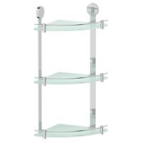 Стеклянная полка Artwelle Harmonie HAR 041 угловая Хром — фото 1, Полки для ванной и душа