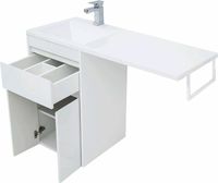 Тумба с раковиной Aquanet Токио 110 L 239204 Белая — фото 6, Тумбы с раковиной