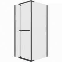 Душевой уголок Ceruttispa Mimi 90x90 MIMI ZQ91B 9284 профиль Черный матовый стекло прозрачное — фото 9, Квадратные душевые уголки