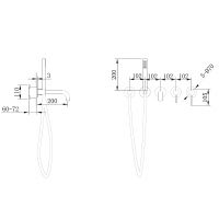 Смеситель для ванны Abber Wasser Kreis AF8130MRG Розовое золото матовое — фото 4, Смеситель для ванны