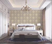 Обои Bernardo Bartalucci Carnazza Винил на флизелине (1,06*10) Бежевый, Дамаск арт-5058-4 — фото 5, Обои