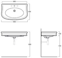 Товар: Раковина Simas Lante 90 LA11bi*1 Белая - фото 7 Раковина Simas Lante 90 LA11bi*1 Белая — фото 7, Раковины подвесные