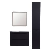 Тумба под раковину Style Line Бергамо 70 СС-00002321 подвесная Черная антискрейч — фото 5, Мебель для ванной