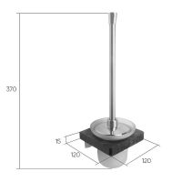 Ершик для унитаза Bronze de Luxe Forest 10706G Орех Золото матовое — фото 3, Ершики для унитаза