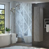 Товар: Шкаф пенал Opadiris Луиджи 35 00-00002599 подвесной Серый матовый - фото 2 Шкаф пенал Opadiris Луиджи 35 00-00002599 подвесной Серый матовый — фото 2, Мебель для ванной