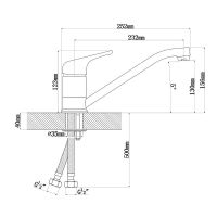 Смеситель для кухни Florentina Гамма 313.05L.1123.104 Бежевый — фото 3, Смесители для кухни