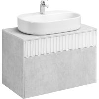 Товар: Тумба под раковину Aquaton Марбл 80 1A276201MH4C0 подвесная Слэйт Белый матовый - фото 4 Тумба под раковину Aquaton Марбл 80 1A276201MH4C0 подвесная Слэйт Белый матовый — фото 4, Мебель для ванной