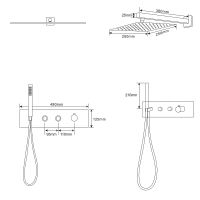 Душевая система Ceruttispa Velia CR CT10398 Хром — фото 3, Встраиваемые душевые комплекты