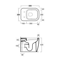Унитаз Simas Henges HE01bi приставной без сиденья — фото 7, Приставные унитазы