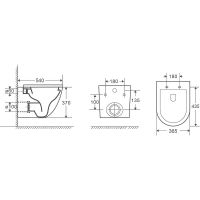Унитаз WeltWasser Merzbach 041 XL MT-BL 10000008269 подвесной Черный матовый с сиденьем Микролифт — фото 2, Подвесные унитазы