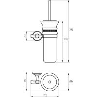 Ершик для унитаза Migliore Dubai 31234 Белый Золото — фото 2, Ершики для унитаза