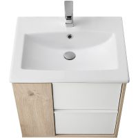 Тумба под раковину Aquaton Бостон 60 1A252501BN010 подвесная Дуб эврика Белый — фото 2, Тумбы под раковину