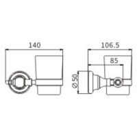 Стакан для зубных щеток CeramaLux Elegance 95802 Черный матовый — фото 2, Мыльницы