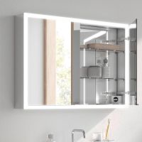 Зеркальный шкаф Emco Asis prime 100 9497 060 83 с подсветкой Серебро — фото 7, Мебель для ванной