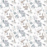 Обои Marburg Flora 47468 Винил на флизелине (0,53*10,05) Белый/Серый/Бежевый, Листья/Цветы — фото 1, Обои для стен