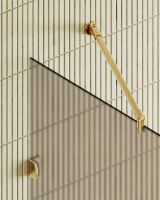 Душевая перегородка Maybah Glass MGD-265-3 790x1950 коннектор стена-стекло Золото стекло бронзовое матовое — фото 7, Душевые перегородки