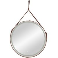 Зеркало Art&Max Milan AM-Mil-800-DS-F-Brown с подсветкой с сенсорным выключателем Коричневое — фото 1, Мебель для ванной