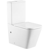 Унитаз компакт SantiLine SL-5028 Белый с бачком и сиденьем Микролифт — фото 1, Напольные унитазы