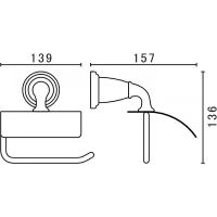 Держатель туалетной бумаги Art&Max Bianchi AM-E-3683AW-Br с крышкой Бронза — фото 3, Держатели туалетной бумаги