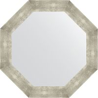 Зеркало Evoform Octagon 77х77 в багетной раме - Алюминий 90 мм арт-BY 3813 — фото 1, Зеркала в ванную комнату