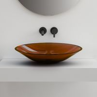 Раковина-чаша Abber Kristall 54 AT2812Opal Коричневая — фото 1, Раковины накладные